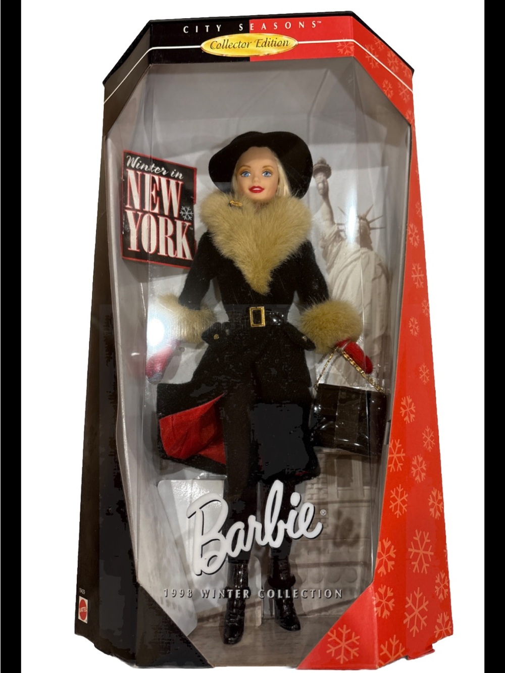 1998 Winter Collection Barbie Winter in New York Barbie City Seasons Collector